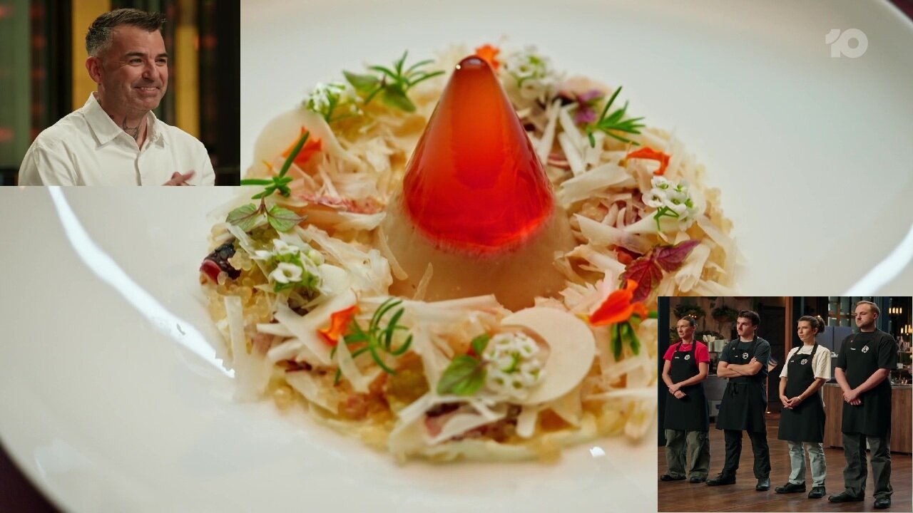 MasterChef Australia S18E47 Pressure Test: Sam Aisbett's Crab Salad